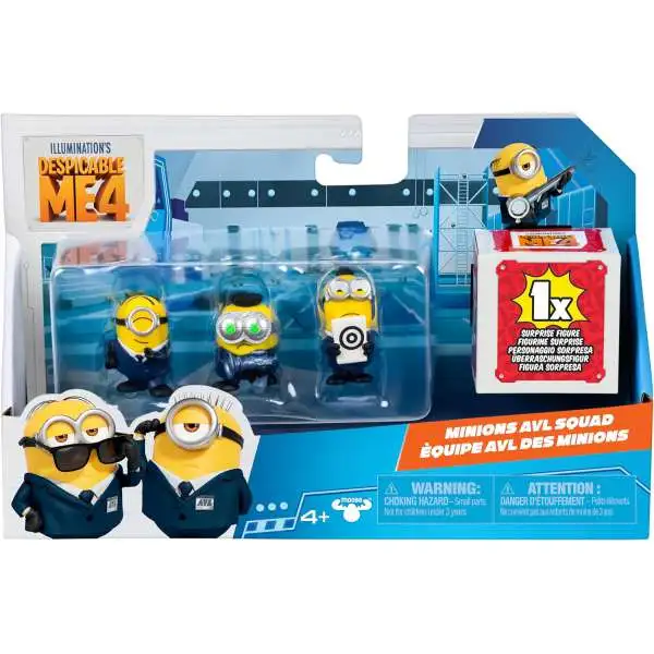 Despicable Me 4 Minions AVL Squad 2-Inch Mini Figure 4-Pack