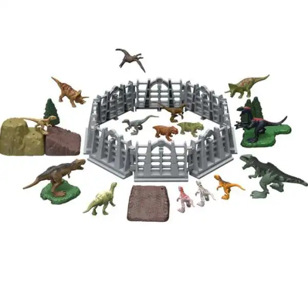 Jurassic World Dominion MINIS Dinosaur Danger MEGA On the Go Set [Includes 15 Mini Dino Figures!]