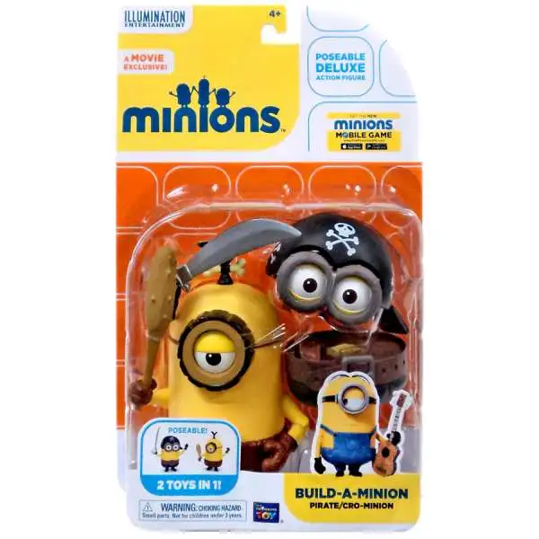 Despicable Me Minions Movie Build-A-Minion Pirate / Cro-Minion Action Figure