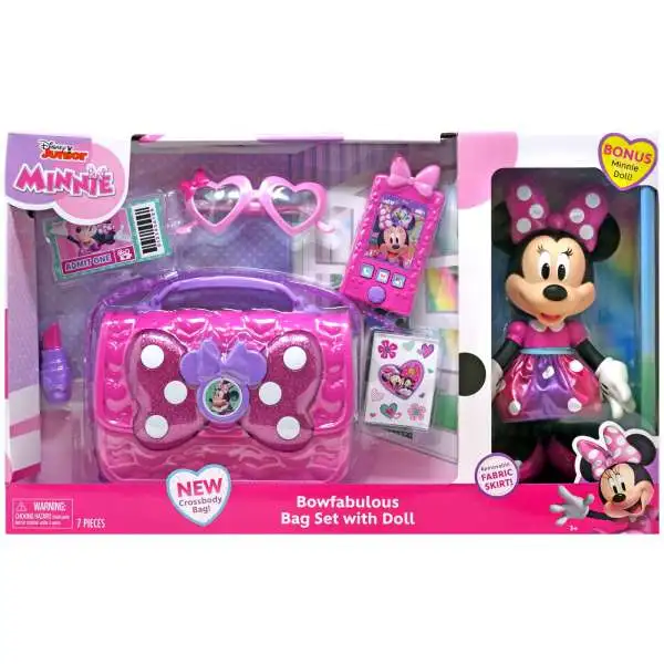 Disney Minnie Mouse Bowfabulous Bag Set with Doll 10-Inch