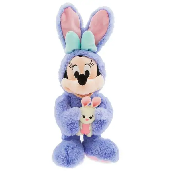Disney 2019 Easter Minnie Mouse 18-Inch Plush [Purple Bunny Costume, Holding Rabbit]