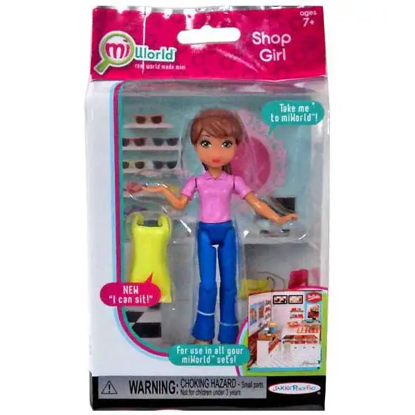 MiWorld Shop Girl Action Figure [Pink Top, Yellow Apron]