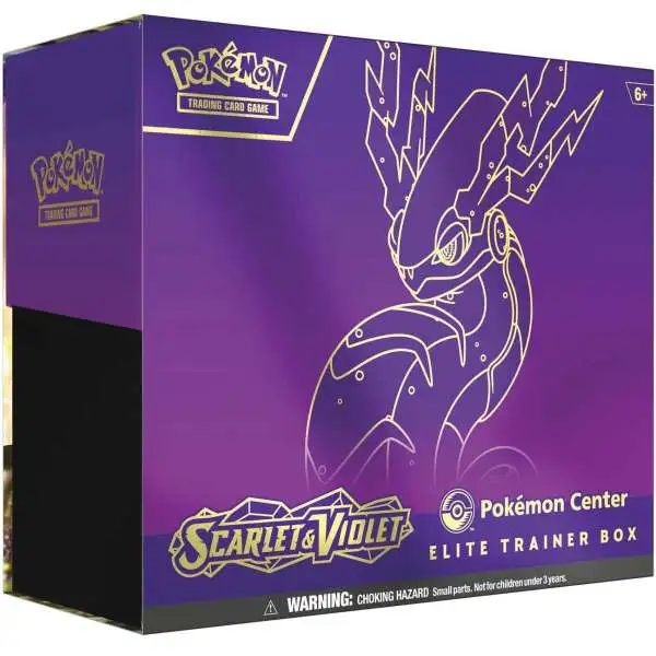 Pokemon Scarlet & Violet Base Set Miraidon Exclusive Elite Trainer Box PLUS [11 Booster Packs, 2 Foil Promo Cards, 65 Card Sleeves & More]