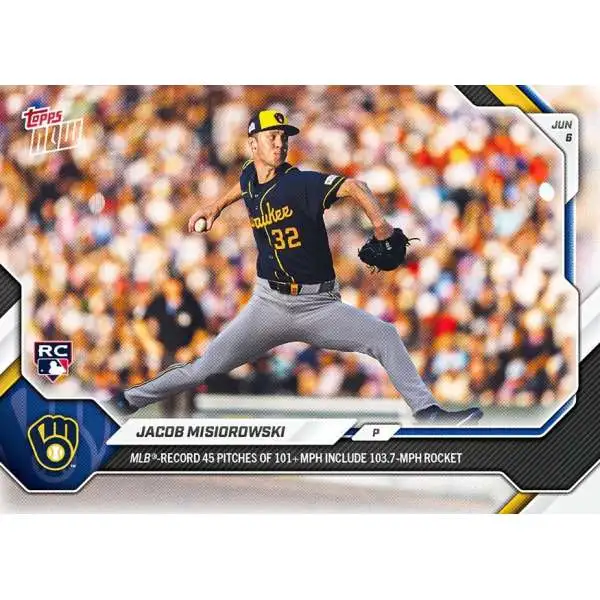 MLB Milwaukee Brewers 2026 NOW Baseball Single Card Jacob