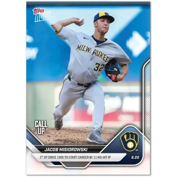 MLB Milwaukee Brewers 2025 NOW Baseball Jacob Misiorowski #327 [Rookie]