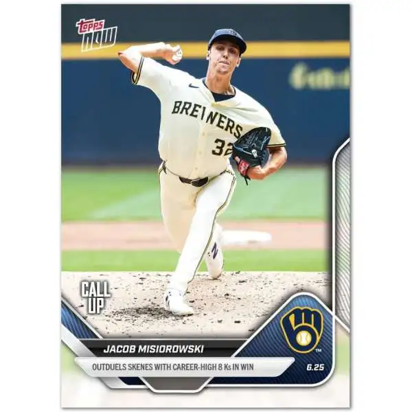 MLB Milwaukee Brewers 2025 NOW Baseball Jacob Misiorowski #349 [Rookie]