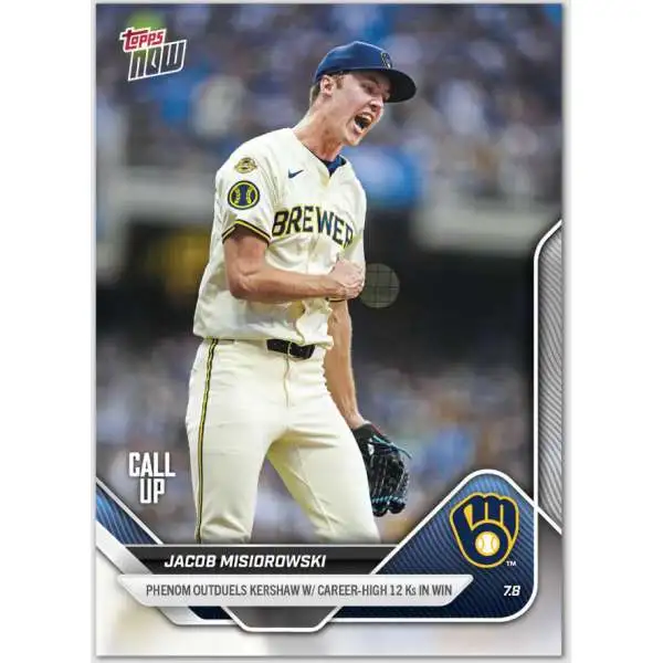 MLB Milwaukee Brewers 2025 NOW Baseball Jacob Misiorowski #402 [Rookie]