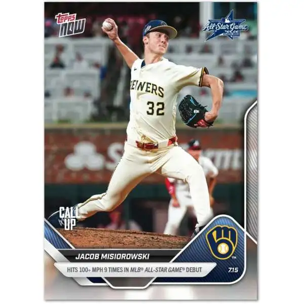 MLB Milwaukee Brewers 2025 NOW Baseball Jacob Misiorowski #432 [Rookie]