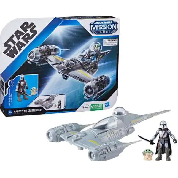 Star Wars Mission Fleet Mandalorian & Child with N-1 Starfighter Action Figure Set (Pre-Order ships March)