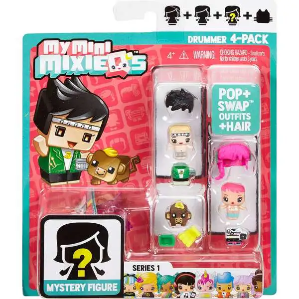 Mattel DWR13 My Mini MixieQ’s Polka Dots 4-Pack of Minifigures With Acessories 