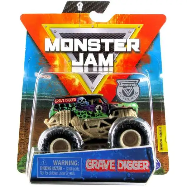 Monster Jam Series 10 Grave Digger Diecast Car [Beige Frame, Damaged Package]