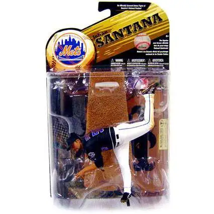 McFarlane Toys MLB New York Mets Sports Picks Baseball Series 24 Johan Santana Action Figure [Black Jersey]
