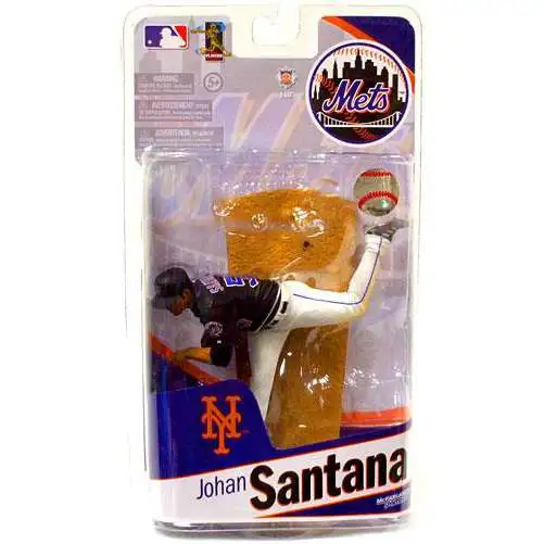 McFarlane Toys MLB Sports Picks Baseball 2010 New York Mets Johan Santana Action Figure [Black Jersey]