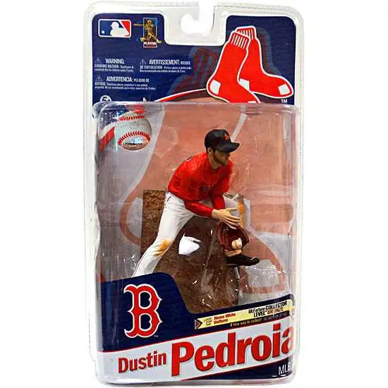 McFarlane Toys MLB Boston Red Sox Sports Picks Baseball Series 27 Dustin Pedroia Action Figure [Red Jersey, Damaged Package]