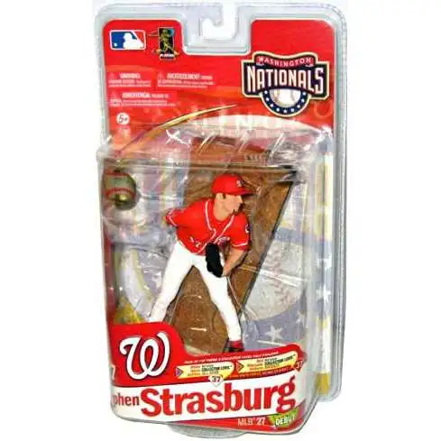 McFarlane Toys MLB Washington Nationals Sports Picks Baseball Series 27 Stephen Strasburg Action Figure [Red Jersey]
