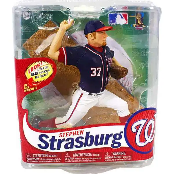 McFarlane Toys MLB Washington Nationals Sports Picks Baseball Series 31 Stephen Strasburg Action Figure [Dark Blue Jersey]