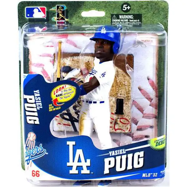 McFarlane Toys MLB Los Angeles Dodgers Sports Picks Baseball Series 32 Yasiel Puig Action Figure [White Uniform, Oversize Head]
