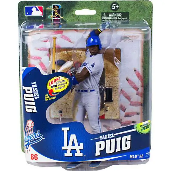 McFarlane Toys MLB Los Angeles Dodgers Sports Picks Baseball Series 32 Yasiel Puig Action Figure [Gray Uniform]
