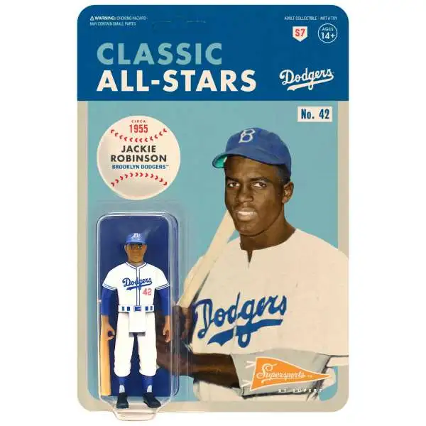 ReAction MLB Classic All-Stars Brooklyn Dodgers Jackie Robinson Action Figure