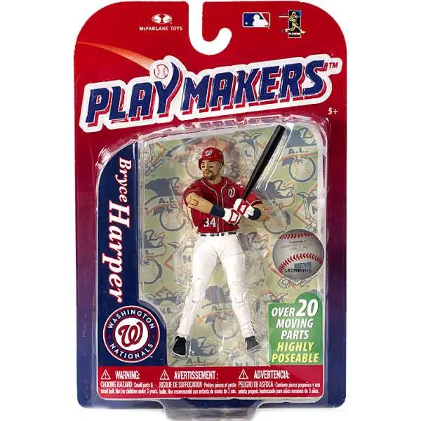 McFarlane Toys MLB Washington Nationals Playmakers Series 4 Bryce Harper Action Figure