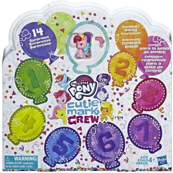 My Little Pony Cutie Mark Crew Confetti Party Countdown 1.5-Inch Mystery 8-Pack