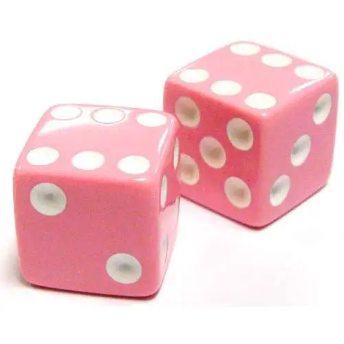 My Little Pony Monopoloy Parts Pair of Pink Dice 1.5-Inch [Loose]