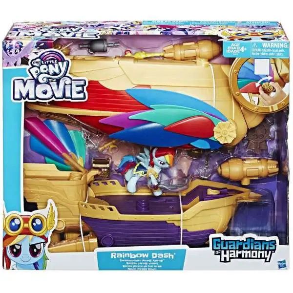 My Little Pony The Movie Rainbow Dash Swashbuckler Pirate Airship Exclusive Playset