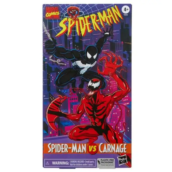 Marvel Legends Black Suit Spider-Man Vs. Carnage Action Figure 2-Pack [VHS] (Pre-Order ships September)