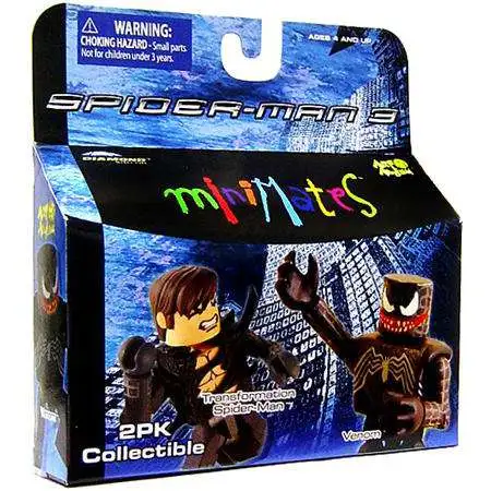 Spider-Man 3 Minimates Series 18 Transformation Spider-Man & Venom Minifigure 2-Pack