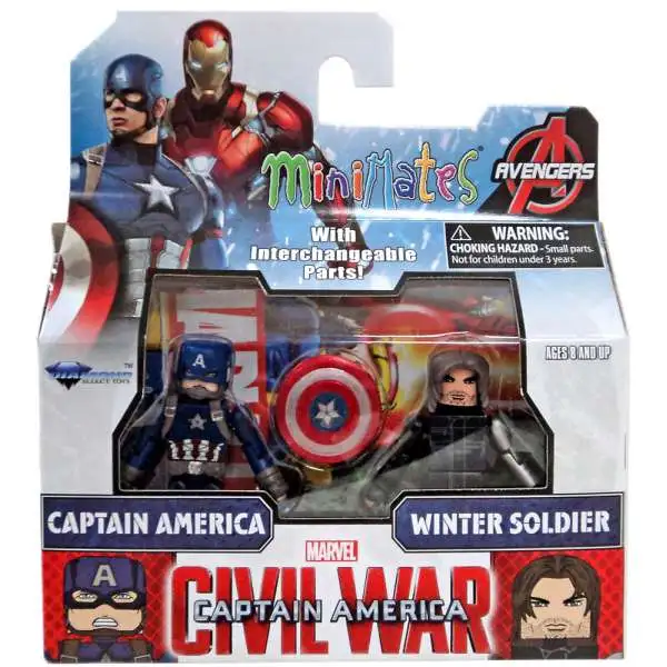 Marvel Captain America Civil War Minimates Captain America & Winter Soldier Minifigure 2-Pack