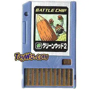 Capcom Mega Man Japanese PET Green Wood 2 Battle Chip #185