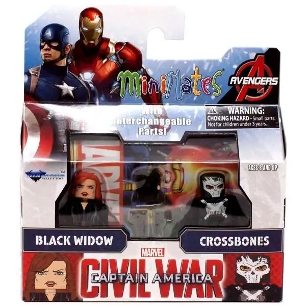 Marvel Captain America Civil War Minimates Black Widow & Crossbones Minifigure 2-Pack