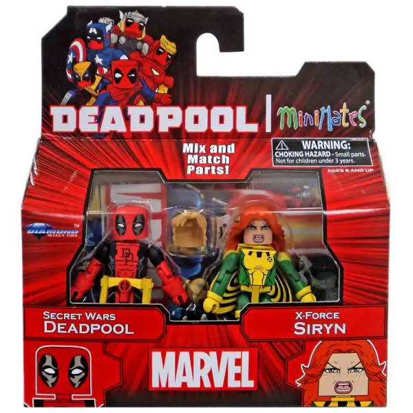 Marvel Minimates Series 65 Secret Wars Deadpool & X-Force Siryn Minifigure 2-Pack