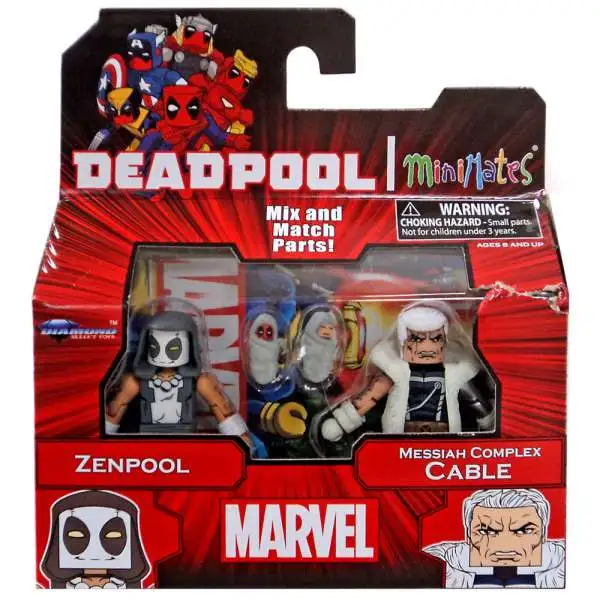 Marvel Deadpool Minimates Series 65 Zenpool & Messiah Complex Cable Minifigure 2-Pack
