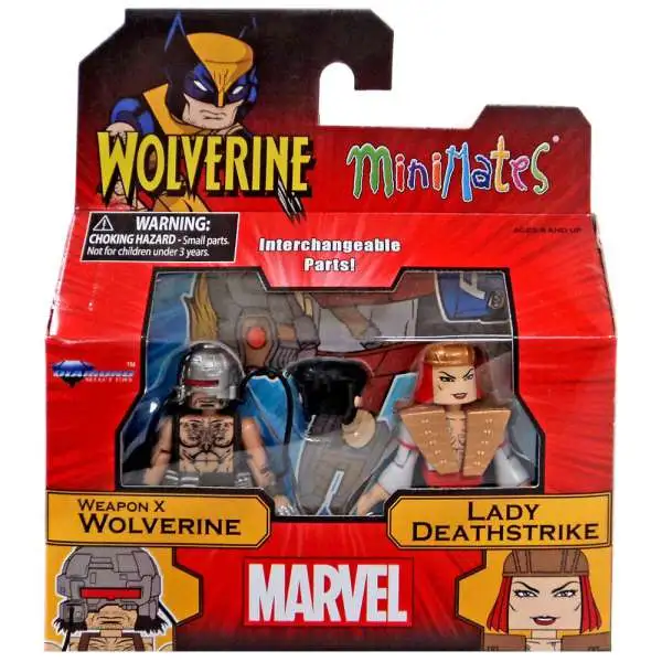 Marvel Minimates Series 72 Weapon X Wolverine & Lady Deathstrike Minifigure 2-Pack