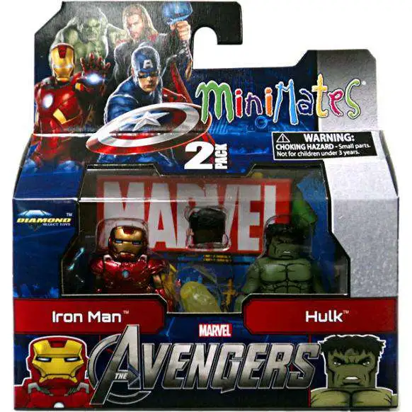 Marvel Minimates Series 45 Avengers Movie Iron Man & Hulk Minifigure 2-Pack