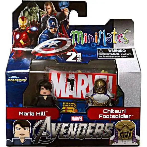 Marvel Minimates Series 45 Avengers Movie Maria Hill & Chitauri Footsoldier Minifigure 2-Pack