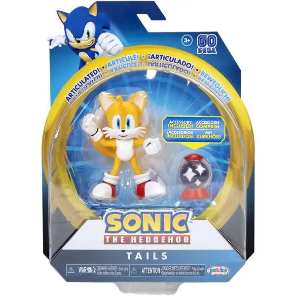 Sonic The Hedgehog Basic Wave 1 Tails Action Figure [Modern, with Invincible Item Box]