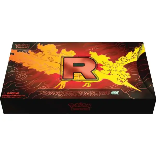 Pokemon Scarlet & Violet Team Rocket's Moltres ex Exclusive Ultra Premium Collection [18 Booster Packs & More]