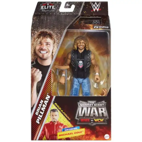 WWE Wrestling Elite Collection Monday Night War Brian Pillman Action Figure [Build Michael Cole!]