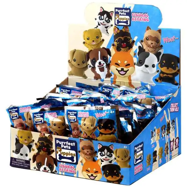 Purrfect Pets 3D Figural Keyring Puppies Mystery Box [24 Packs]