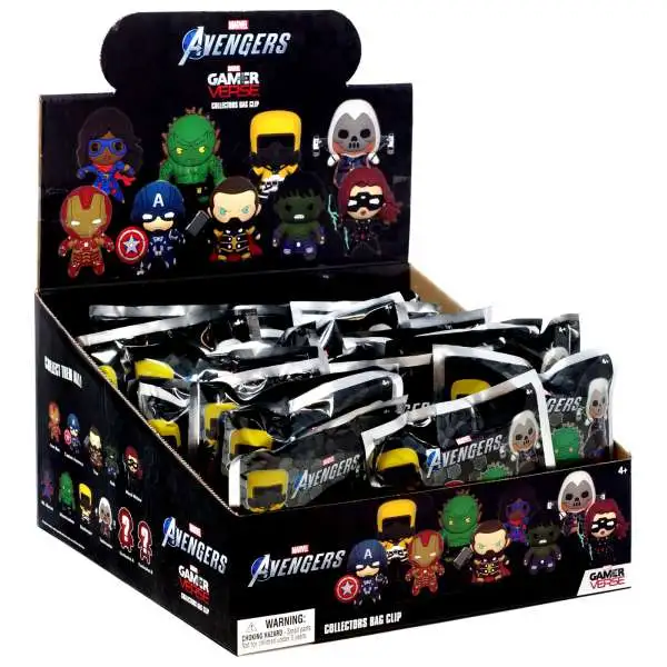 Marvel 3D Figural Foam Bag Clip Avengers Game Mystery Box [24 Packs]