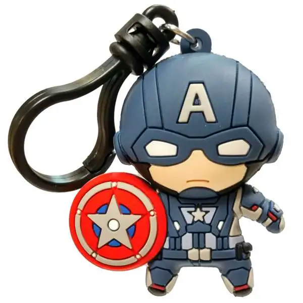 Marvel 3D Figural Bag Clip Avengers Game Series 1 Captain America Keychain [Loose]