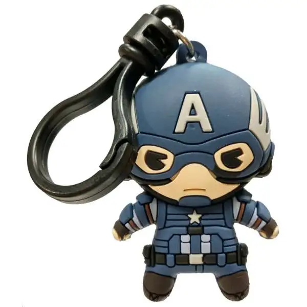 Marvel 3D Figural Bag Clip Avengers Game Series 1 Captain America Keychain [Exclusive B Loose]