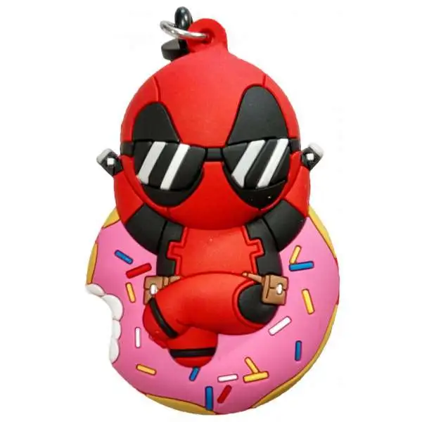 Marvel 3D Figural Foam Bag Clip Deadpool Series 4 Deadpool on Donut Mystery Minifigure [Loose]