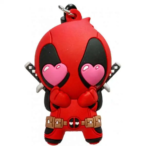 Marvel 3D Figural Foam Bag Clip Deadpool Series 4 Deadpool Heart Eyes Mystery Minifigure [Exclusive A Loose]