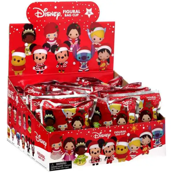 3D Figural Foam Bag Clip Disney Series 26 Christmas Mystery Box [24 Packs]