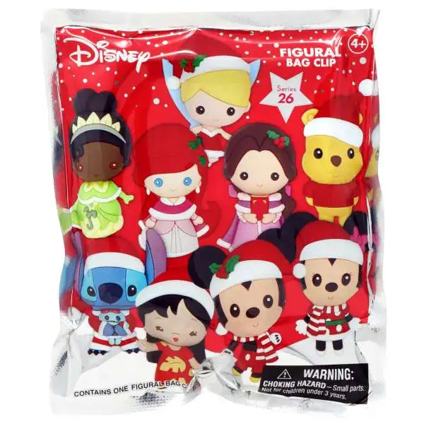 3D Figural Foam Bag Clip Disney Series 26 Christmas Mystery Pack [1 RANDOM Figure]
