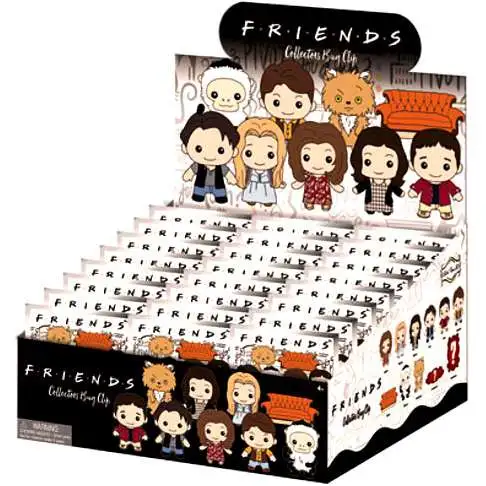 Warner Bros. 3D Figural Foam Bag Clip Friends Series 1 Mystery Box [24 Packs]
