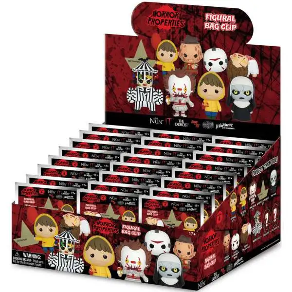 3D Figural Foam Bag Clip Horror Series 4 Mystery Box [24 Packs]